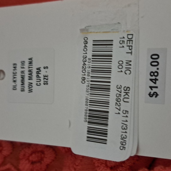 Karyn Seo Martina V-Neck Boho Short Sleeve Tonal Embroidered Asymmetric… - Picture 9 of 10